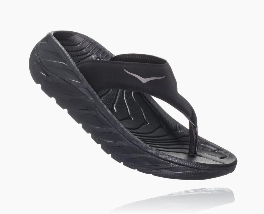 Hoka Australia One One ORA Recovery Flip - Womens Sandals Black - DXBQJ-7631